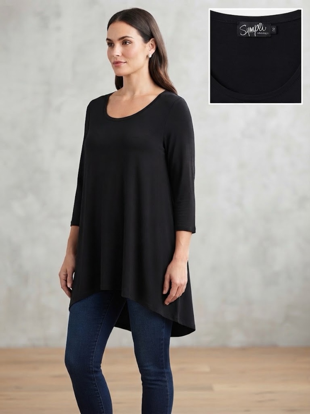 Sympl Women’s Black Tunic Top
